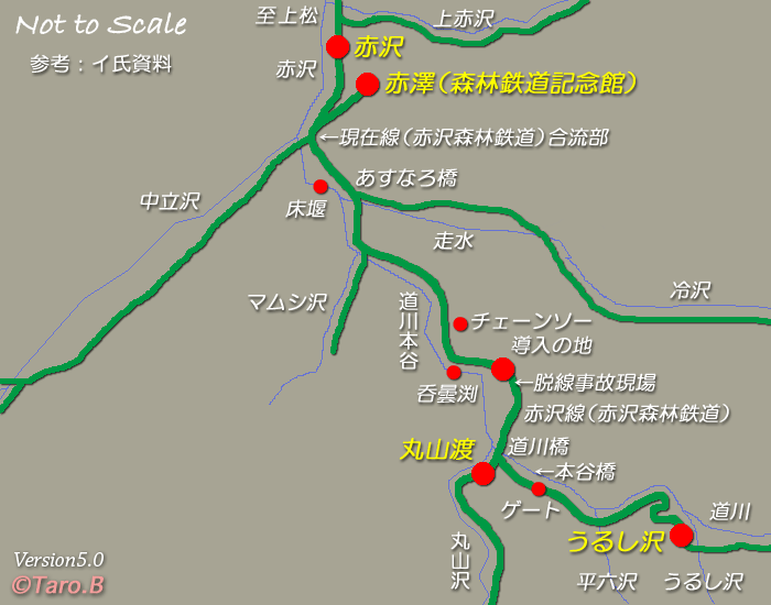赤沢自然休養林地図