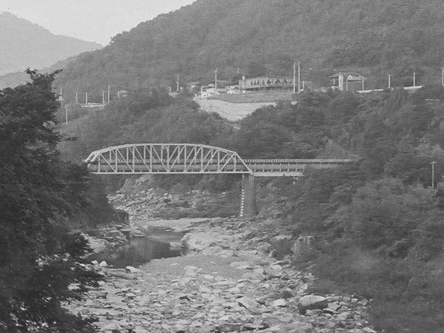 サイホン橋,鉄管橋,歴史的鋼橋,木曽川,水路橋,寝覚発電所,関西電力
