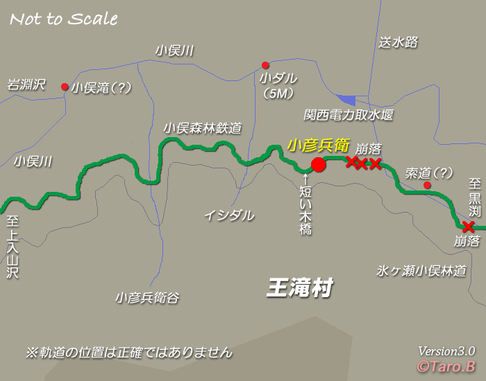 小俣森林鉄道,地図,map,王滝営林署,木曽森林鉄道