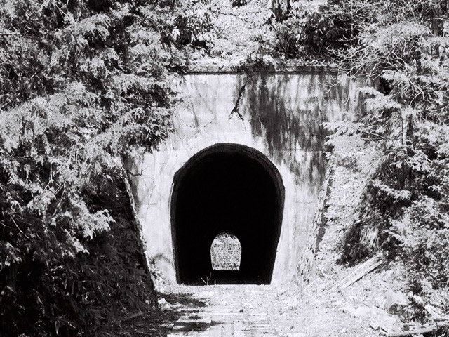 木曽森林鉄道うぐい川線,林鉄,廃線跡,隧道,第1号トンネル,坑口