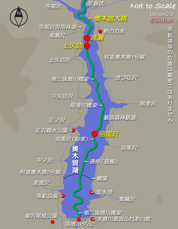 薮原森林鉄道地図