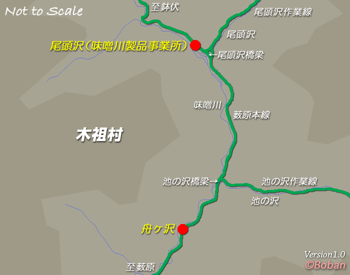 薮原森林鉄道地図