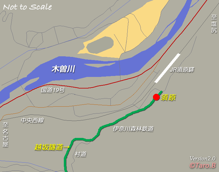 長野営林局野尻営林署・伊奈川森林鉄道MAP1
