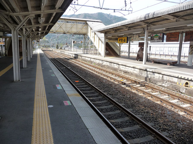 木曽森林鉄道,中央西線,上松駅,プラットホーム